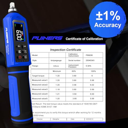 46 Pcs Digital Torque Screwdriver Set 1/4",0.8-53.2 LB.IN Adjustable Inch Pound Torque Screwdriver, Torque Wrench Screwdriver ±1% Accuracy, LCD with Buzzer & LED Alerts - size: 1/4" 0.8-53.2 LB.IN