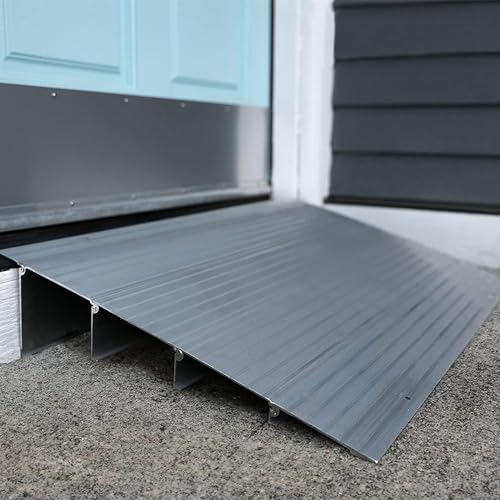 EZ-ACCESS - Threshold Ramps for Doorways - Portable Wheelchair Ramp for Home Steps, Aluminum Door Threshold Sliding Doors, Walker & Wheelchair Access - Adjustable Modular Transitions, 2" Rise - size: 2 Inch
