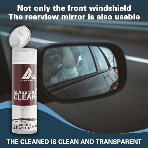 Glass Polish 1.7oz (50ml), Cerium Oxide Glass Polishing Compound for Car Windshield, Mirror, Headlights, Scratch Remover, Oil Film Cleaner, Stain & Water Spot Removal, Restores Clarity, White