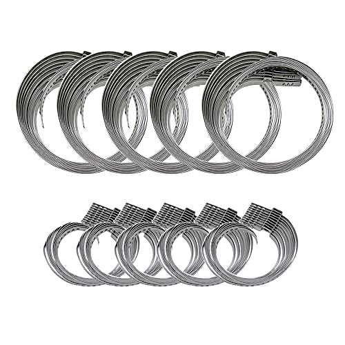 CV Boot Clamp Kit 100Pcs- Stainless Steel Universal Adjustable Axle Boot CV Joint Bands Drive Axle Shaft Joint Crimp Clamps (50pcs Large+ 50pcs Small) - size: 50pcs Large+ 50pcs Small