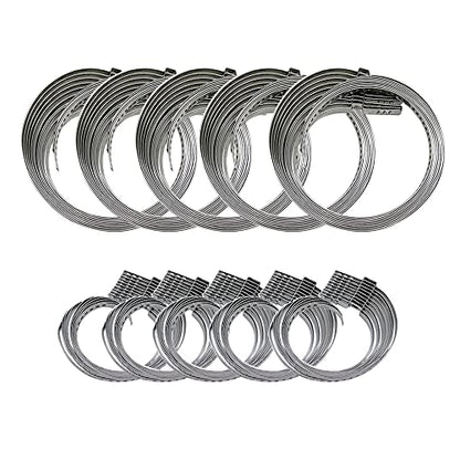 CV Boot Clamp Kit 100Pcs- Stainless Steel Universal Adjustable Axle Boot CV Joint Bands Drive Axle Shaft Joint Crimp Clamps (50pcs Large+ 50pcs Small) - size: 50pcs Large+ 50pcs Small