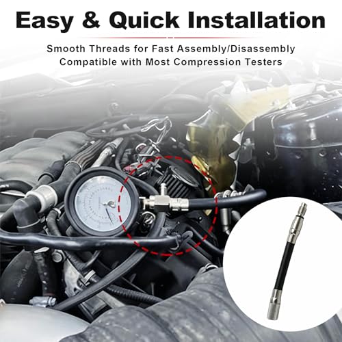 5608 12mm Compression Tester Adapter Compatible with Ford 4.6L, 5.4L, 6.8L 2008 and Newer 3-Valve Engines with 12mm Spark Plugs