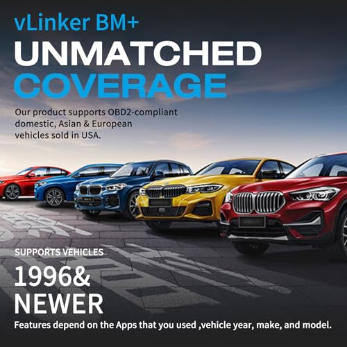VGATE vLinker BM+ Bluetooth Pro OBD2 Scanner for Car Diagnostic Scan Tool and Check Engine Light Code Reader Wireless OBDII Auto Diagnostic Scanner Tool for iOS, Android and Windows - size: BM+ (BT3.0+BLE4.0) Android & iOS & Windows