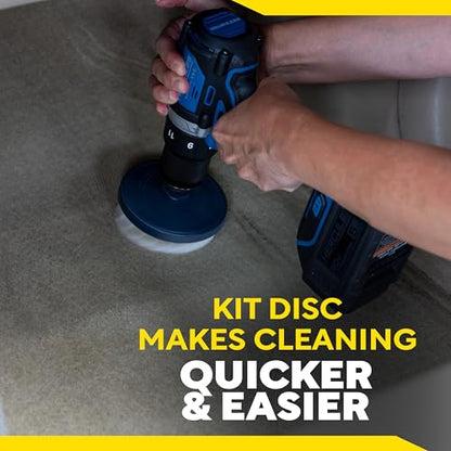 Meguiar's Carpet & Cloth Kit,This Car Care Kit includes a Premium Fabric & Carpet Cleaner and Accessories,A Plush Microfiber Towel and 4” Drill Brush Attachment to Thoroughly Clean Interiors, Kit