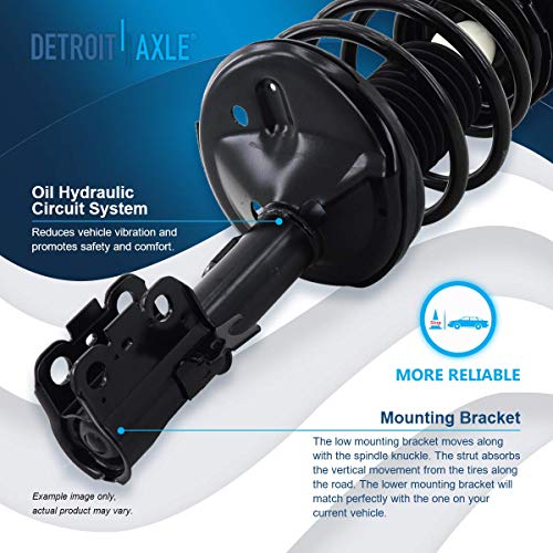 Detroit Axle - Front Struts for 97-01 Toyota Camry 2.2L - [99-03 Solara 2.4L] Complete 2 w/Coil Spring 1998-01 Replacement Ready Shocks Assembly - size: 171678_171679/PAIR