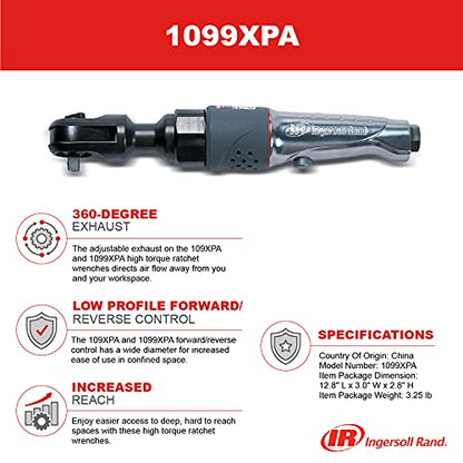 Ingersoll Rand 1099XPA 1/2"-Inch Air Ratchet Wrench - size: 1/2" Drive, style: 76 ft.-lb.