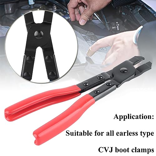 EVGATSAUTO ATV Front Boot Repair Kit, Universal Carbon Steel Ear-type CV Boot Clamp Plier Kit for All Earless Type CVJ Boots Clamps