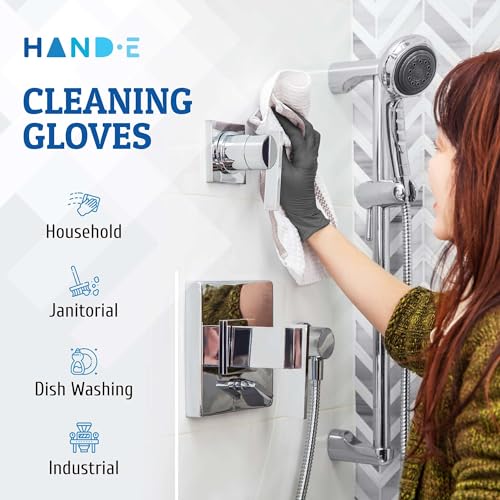 Hand-E Touch Disposable Grey Nitrile Gloves 50 and 200 Count, Latex Free Medical Gloves - color: Gray (X Large)