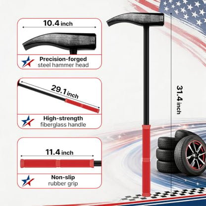 Tire Hammer Tire Bead Breaker Tool, 35429 Bead Breakers for Tire Removal, Semi Truck Tire Changing Tools, Tire Tools for Car Truck Bus ATV UTV Farm Tractor Aircraft Tires