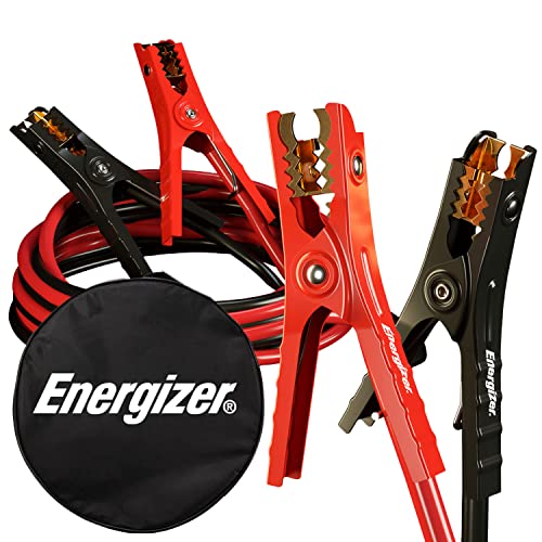 Energizer Jumper Cables for Car Battery, Heavy Duty Automotive Booster Cables for Jump Starting Dead or Weak Batteries with Carrying Bag Included (20-Feet (4-Gauge) - size: 20-Feet (4-Gauge)