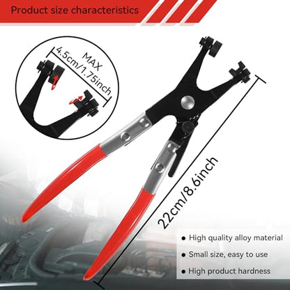 3 Pcs Hose Clamp Pliers Set, Hose Clamp Removal Tool | for Automotive Radiator, with Long Reach Wire Spring Hose Clamp Pliers, Angled Spring Clamp Plier, Flat Band Plier