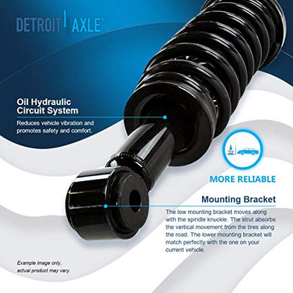 Detroit Axle - 2 Front Struts for 2004-2008 Ford F-150, 06-08 Lincoln Mark LT Complete Struts with Coil Spring 2005 2006 2007 Replacement Quick Install Ready Strut Shock Assembly - size: 171362 x2/PAIR