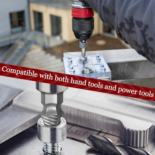 Screw Extractor Set, 10 Piece Easy Out Bolt & Screw Remover | Reverse Drill Bit Set • Removes Stripped, Broken, Rusted & Damaged Screws and Bolts • Heavy-Duty Steel - color: 10 Pc Screw Extractor