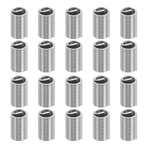 PATIKIL Wire Thread Inserts 1/4-28 UNF 3D 19.2mm, 20Pcs 304 Stainless Steel Helical Coiled Wire Screw Threaded Sleeve Sheath for Mechanical Equipment Automotive Repairs - size: 1/4-28 UNF, 19.2mm