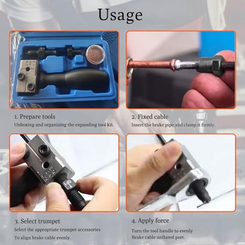 Brake Line Flaring Tool Kit, 3/16" Double Flare Tool for Brake Lines, Heavy Duty Manual Brake Flare Tool Kit for Cars, Trucks & Motorcycles (2Sets) - color: 2Sets