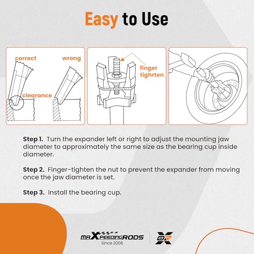 maXpeedingros Universal Bearing Cup Installer, Bearing Cup Remover Installer Adjusted to Fit for 11000 to 50000lb 3-5/8" to 6-1/2" O.D. Bearing Cups | Universal Bearing Cup Remover Installer Adjusted