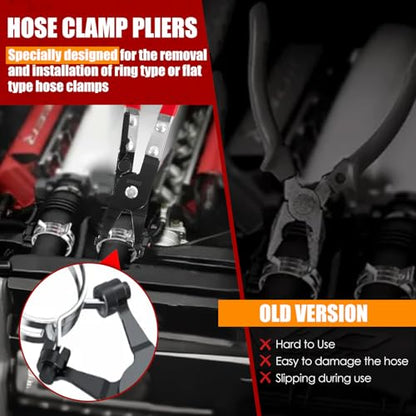 5PCS Electrical Disconnect Pliers & Fuel Line Disconnect Tool Set, Hose Removal Plier, 30 Degree Push Pin Pliers, Electrical Terminal Connector Separator Removal Tool Electrical Disconnect Tool - color: Electrical Disconnect Fuel Line Pliers Set 4pcs