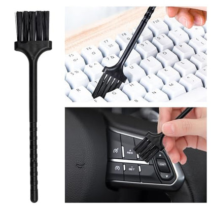 5PCS Car Detailing Brushes Duster Kit, Soft Cleaning Set Includes Dashboard Crevice Brushes Air Vent Duster, Auto Interior Dusting Brush Kit for Air Vent Dashboard Panel