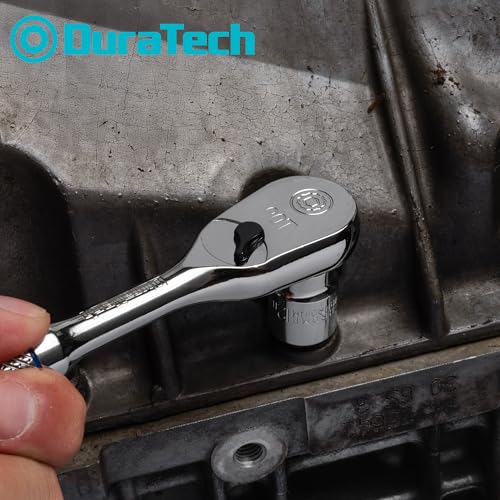 DURATECH 3-Piece Ratchet Set, 1/4", 3/8", 1/2" Drive | 90-Tooth, Dirt Resistance, Chrome Alloy, Fully Polished, Storage Case - style: Low Profile