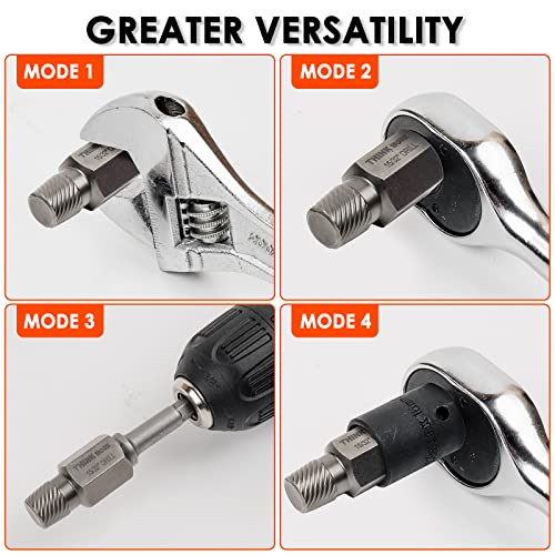 THINKWORK Broken Bolt Extractor Kit, 54 Pieces Easy Out Screw Extractor Set, Lug Nut Removal Tool with Left Hand Drill Bit Set for Removing Damaged, Frozen, Rusted, Rounded-Off Bolts, Nuts & Screws | for Damaged, Rusted, Rounded-Off, Stripped Fasteners, 6