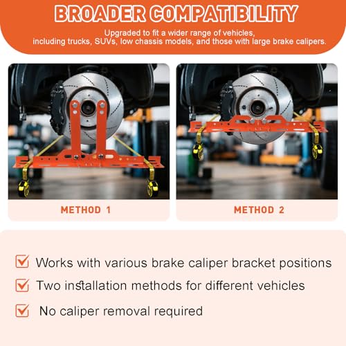 Wheel Alignment Tool Kit with 2 Measuring Tapes – Heavy Duty Toe Plates, Automotive Alignment Tools for Car, Truck, SUV – Camber Alignment Tool Alternative for Measuring Wheel Toe - color: Orange