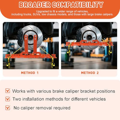 Wheel Alignment Tool Kit with 2 Measuring Tapes – Heavy Duty Toe Plates, Automotive Alignment Tools for Car, Truck, SUV – Camber Alignment Tool Alternative for Measuring Wheel Toe - color: Orange