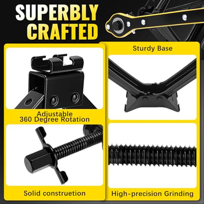 Car Jack Kit, Scissor Jack for Cars 3 Ton(6600lbs) Portable Car Jack with Wheel Wrench and Tire Changing Kit for Cars SUV RV