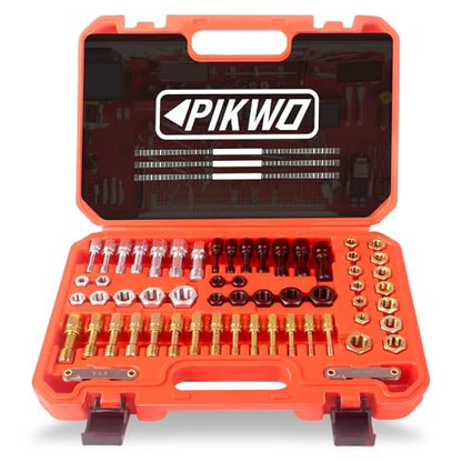 61Pcs Thread Chaser Repair Kit, Rethread Repair Tool, UNC UNF & Metric Thread Restorer Set with Thread Pitch Gauge