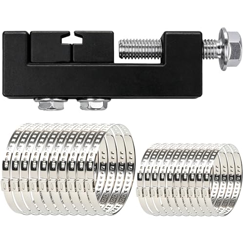 CV Boot Clamp Tool,Axle Dust Boot Install & Removal Tool with 20 Pack 304 Stainless Steel Clamps,Ideal for Car,Truck,ATV and SUV Drive Shaft Repair