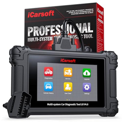 iCarsoft LR V4.0 Bidirectional Diagnostic Tool for Most Land Rover and Jaguar Up to 38 Resets Services Free 2 Further Vehicle Groups Lifetime Free Update Full System Scanner Live Data AutoVIN CAN FD