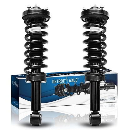 Detroit Axle - 4WD Pair Front Struts for 2009-2013 Ford F-150 Complete 2 | Struts w/Coil Spring Assembly 2010 2011 2012 Replacement Left Right Quick Install Ready Strut Shock - size: 171141-DA x2/PAIR