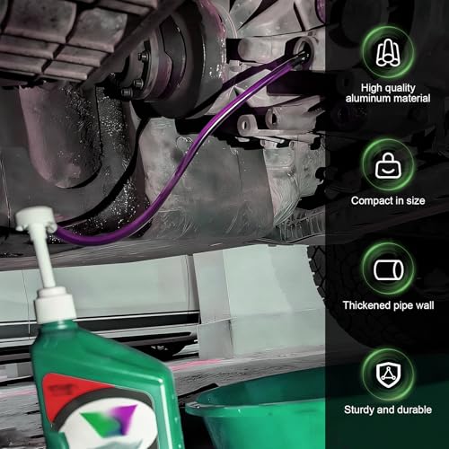 Transmission Fluid Pump Kit, Portable Durable Manual Oil Transfer Pumps with 3/8" Swivel & 8mm 10mm Adapters, 8cc Per Stroke, Universal for Cars SUVs Trucks (White)