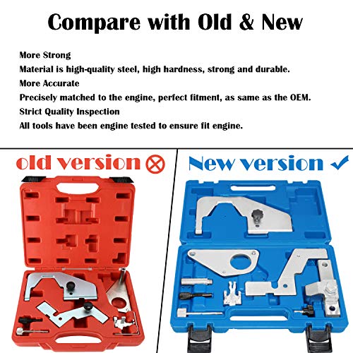 Engine Camshaft Timing Locking Tool Kit Compatible with Ford Mondeo Focus 2.0 SCTi Ecoboost Ti-VCT - color: Silver