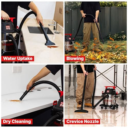Shop-Vac 5430162 Wet/Dry Vacuum, 5 Gallon | 4 Peak HP, 1-1/4 Inch Diameter x 7 Foot Hose, 6 Foot Cord, Ideal for Jobsite, Garage, Workshop & Home