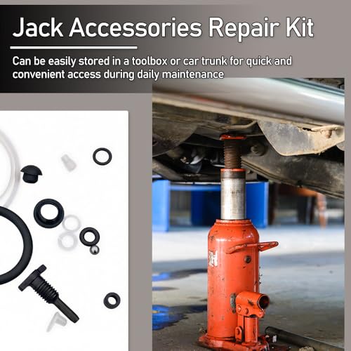 Bottle Jack Repair Kit for 3 Ton 17 Pcs Complete Seal Set with Ram Piston Pump Seals, O-Rings, Gaskets for Hydraulic Vertical Jack