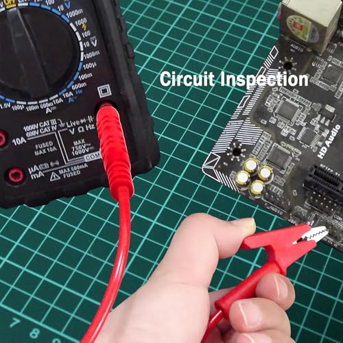 Banana Plug to Crocodile Clip Test Leads Wire Cable 12AWG | Alligator clip test probe cable 4mm Banana Plug Test Leads 5.9 ft for Multimeter and Battery Testing( X-Y 12A 1.8m) - size: 5.9ft 12AWG 2 items