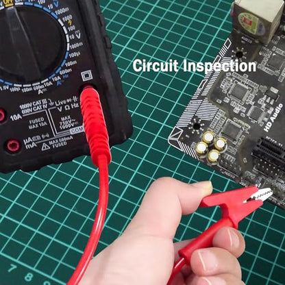 Banana Plug to Crocodile Clip Test Leads Wire Cable 12AWG | Alligator clip test probe cable 4mm Banana Plug Test Leads 5.9 ft for Multimeter and Battery Testing( X-Y 12A 1.8m) - size: 5.9ft 12AWG 2 items