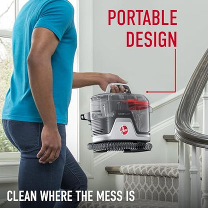 Hoover CleanSlate Plus Portable Carpet + Upholstery Spot Cleaner Machine | Powerful Suction with Versatile Tools, Pet Stain Remover, Car and Auto Detailer, Pair with Hoover Carpet Cleaner Solution - style: CleanSlate Plus