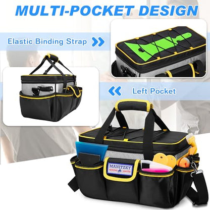 Rexmica Window Tint Tools Storage Bag | 12 Inch Tool Bag for Heat Gun/Vinyl Wrap Tools/Car Film Kit, Multi-functional Work Tote for Car Window Tinters Worker