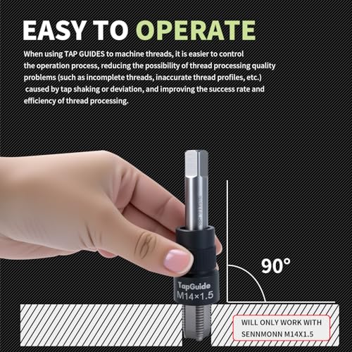 M14X1.5 Thread Repair Kit with Insert HSS Drill, Tap, Counterbore, Installation Driver, Tap Guides, Metric, 10PCS Stainless Steel Insert M14X1.5X17.8MM