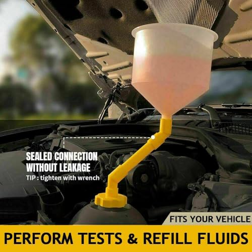 15PCS/Set Car Radiator Coolant Filling Funnel Kit Spill Proof Cooling System Tool Filling Funnel Spout Pour Oil Tool