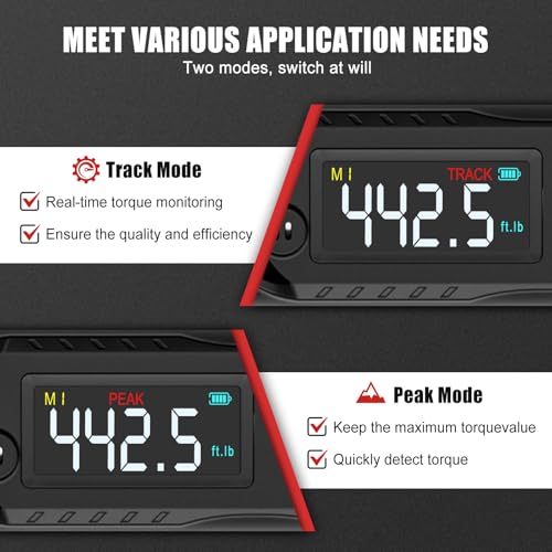VANPO Digital Torque Wrench 3/4-Inch 22.1-442.5 Ft-Lb, for Trucks | 30-600Nm, ±2% Accuracy Heavy-Duty Electronic Torque Wrench with Triple Alert, Preset Memory for Heavy Automotive & Equipment - size: 3/4-inch 22.1-442.5 Ft-lb/30-600 Nm