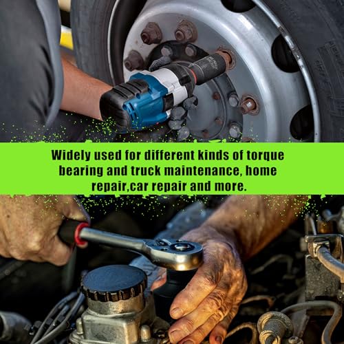 SUNHZMCKP 1/2 Impact Socket, SAE 1-7/16 In Deep 6 Point Socket, CR-MO, Axle Nut Impact Grade Socket for Easy Removal (SAE 1-7/16) - color: Sae, size: 1-7/16 inch