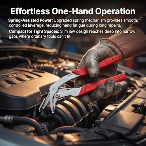 Auto Fastener Clip Removal Pliers, Spring-Loaded Panel Clip & Rivet Remover Tool, Damage-Free Auto Trim Removal Tool for Car Door Panel, Interior & Exterior Parts, Professional