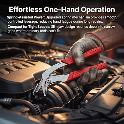 Auto Fastener Clip Removal Pliers, Spring-Loaded Panel Clip & Rivet Remover Tool, Damage-Free Auto Trim Removal Tool for Car Door Panel, Interior & Exterior Parts, Professional