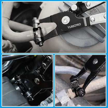 130Pcs 6-25mm Spring Band Hose Clamps With Hose Clamp Plier Assortment Kit，Constant Tension Radiator Hose Clamps，for Fuel Lines, Silicone, Vacuum Hoses，Water Pipe