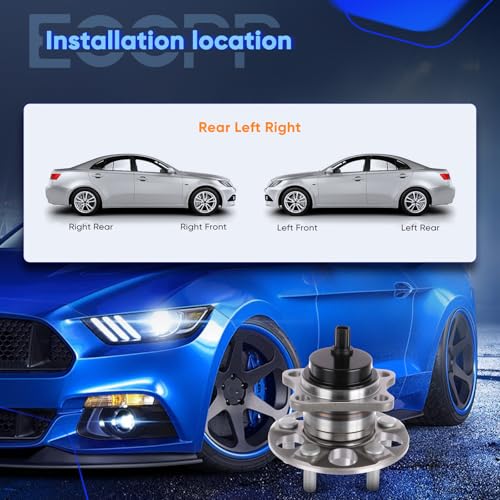 ECCPP 512425 Wheel Bearing Hub Assembly for Scion xD 2008-2014 | 5 lugs w/ABS Sensor Pre-Greased Sealed - size: 512425