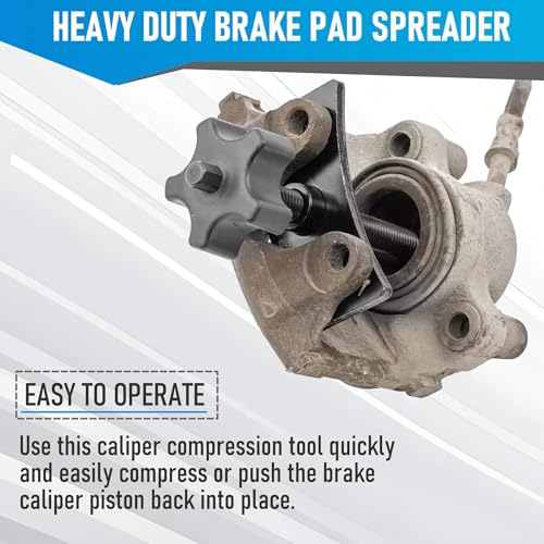 Brake Caliper Compression Tool.Heavy Duty Caliper Piston Compressor Tool with 10mm Socket and Brake Caliper LUB