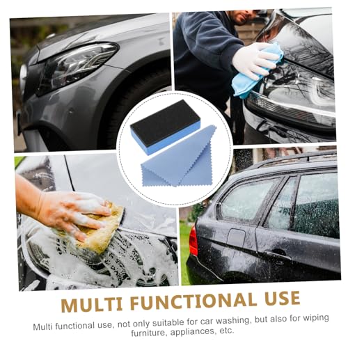 1 Set Tire Shine Applicator Sponge Kit Waxing Pad Cloth for Polishing Durable Multi Functional Tire Dressing Tools for Car Detailing Glossy Finish