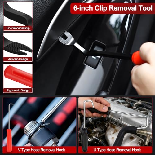 13-Piece Hose Clamp Pliers Kit for Auto Repair, Flexible Wire & Box | 4 More Than 9-Piece, Ratchet Lock Frees Hands, Swivel Jaw, Heat-Treated Steel, Fits 11/16-2.5in, Coolant/Fuel/Oil - color: 13 Pcs With Box